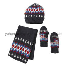 Hot Selling Kid′s Winter Warm Knitted Acrylic Set